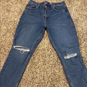 Classic Blue Distressed Women's Jeans